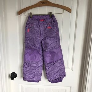 Girls snow pants used once